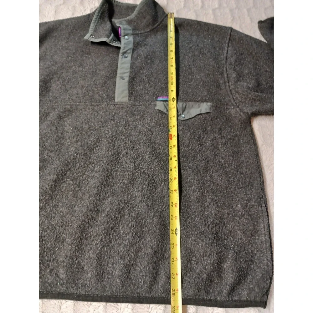 Vintage Gap Arctic Light ¼ Snap Up Fleece Pullover Sweatshirt Mens Large Gray
